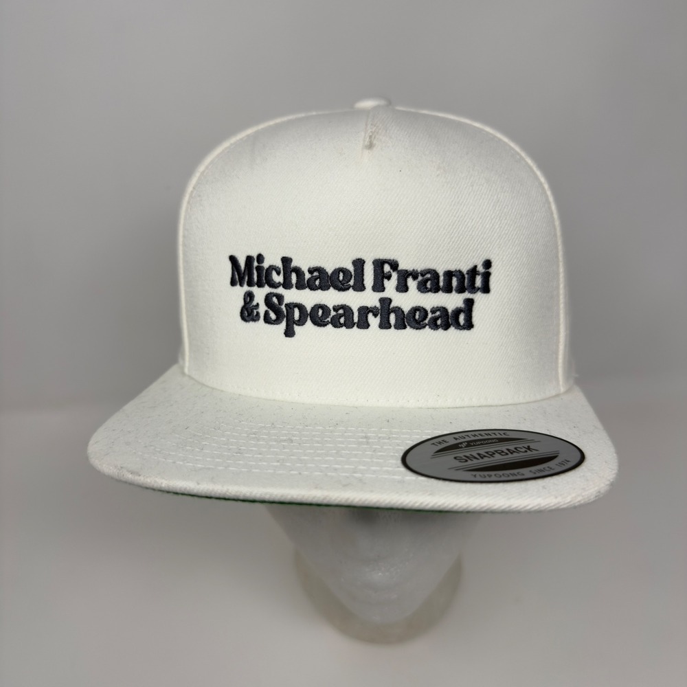 Michael Franti &‎ Spearhead Snapback Hat White Yupoong The Classics Band Merch